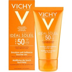 تصویر ضد آفتاب کپیتال سولیل پوست مختلط تا چرب ویشی SPF50 VICHY CAPITAL SOLEIL DRY TOUCH FACE FLUID SPF50