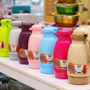 تصویر فلاسک سلطان رضا داخل شیشه ای فلاسک ۲۴ ساعت گرم نگه دار