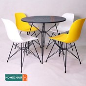 تصویر میز و صندلی ناهارخوری ست چهارنفره فایبر پایه فلزی 