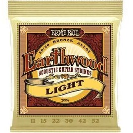 تصویر سیم گیتار P02004 EARTHWOOD LIGHT 80 20 برنز 0.11 0.52 آکوستیک Ernie Ball 