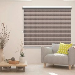 تصویر پرده زبرا کتان پوستی 