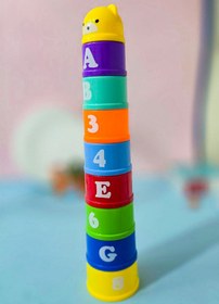 تصویر برج هوش لیوانی Stacking cup toy