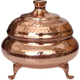 تصویر قندان سه پایه مسی 