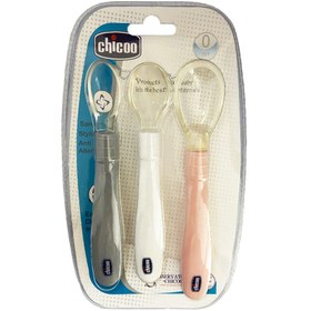 تصویر قاشق سیلیكونی چیكو نی نی سه عددی Chicco Nini Silicone Spoon Three Piece