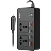 تصویر اینورتر فندکی خودرو گرین لاین مدل GC-200 توان 200 وات Greenline car cigarette lighter inverter GC-200 power 200W