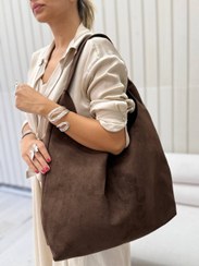 تصویر کیف دوشی زنانه جیر سایز بزرگ هرمس 