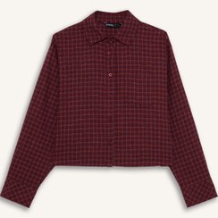 تصویر شومیز زنانه زرشکی دفکتو 