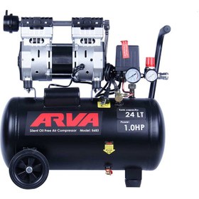 تصویر کمپرسور باد سایلنت ۲۴ لیتری آروا مدل ۵۶۸۳ ا Arva 24-liter silent air compressor model 5683 Arva 24-liter silent air compressor model 5683