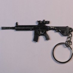 تصویر جاکلیدی فلزی طرح تفنگ 