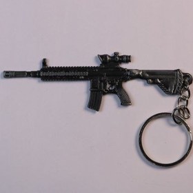 تصویر جاکلیدی فلزی طرح تفنگ 