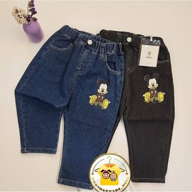 تصویر شلوار جین بچگانه طرح میکی 242 Mickey design children's jeans