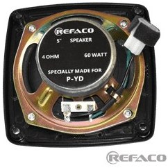 تصویر بلندگو پرایدی پشت REFACO SPEAKER 5" , 4OHM,30W,WITH CONNECTOR & COVER FOR PRIDE CAR SPEAKER 5" 