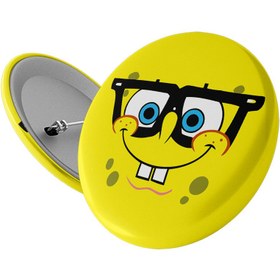 تصویر پیکسل سنجاقی باب اسفنجی عینکی Spectacled Sponge Bob Design Pixel Pin