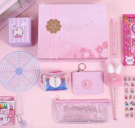 تصویر پک هدیه لوازم تحریر ا pink stationery box pink stationery box