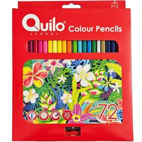 تصویر مدادرنگی 72 رنگ کوئیلو جلد مقوایی Quilo 72 colour pencils 634861