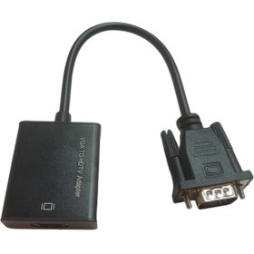 تصویر مبدل VGA به HDMI با صدا و آداپتور 