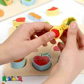 تصویر اسباب بازی میوه برشی چوبی مگنتی (4طرح) 
