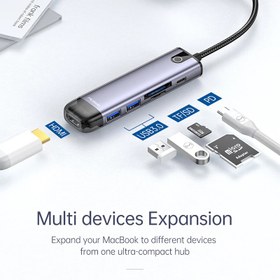 تصویر هاب 6 پورت مک دودو HU-7740 6 in 1 USB-C Hub 