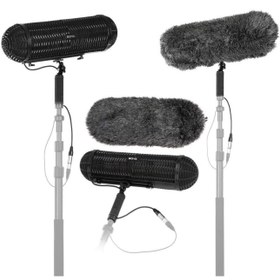 تصویر بادگیر میکروفون بویا مدل BY-WS1000 Windshield and Suspension System for Shotgun Microphones