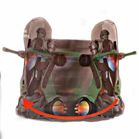 تصویر ماشین رباتی تبدیل شونده موزیکال و چراغدار 