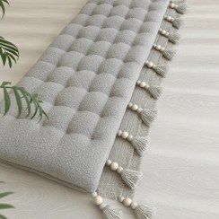 تصویر کامپر و تشکچه مبل جنس تدی منگوله دار مناسب مبل سه نفره؛دو نفره و تک نفره 