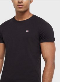 تصویر تی‌شرت یقه گرد با لوگو برند Tommy Hilfiger Logo Crew Neck T-Shirt