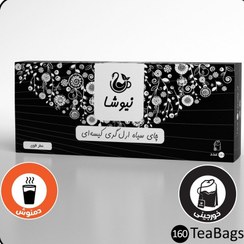 تصویر چای کیسه ای عطر ملایم 160عددی نیوشا earl gray teabag