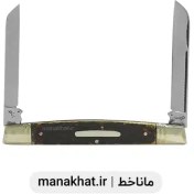 تصویر قلمتراش دو تیغ دسته شاخ گوزن 10 سانت پلاک دار استاد جواد توسلی 