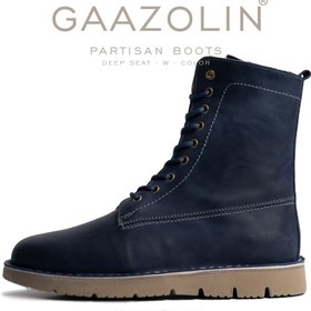 تصویر بوت پارتیزان گازولین سرمه‌ای کریزی هورس – GAAZOLIN Partisan Boots Deep Seat C 