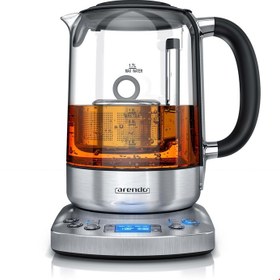 تصویر چایی ساز و دمنوش آرندو آلمان Arendo Wasser-Teekocher- 2200 W-mit Auto-Lift-Funktion Leva - 1-7 Liter 