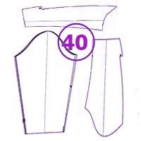 تصویر الگوی آستین تک سایز 40 