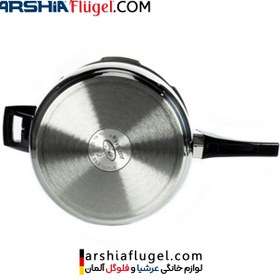تصویر زودپز استیل ۲۴ سانت عرشیا مدل PR135-345 Arshia 24 cm steel pressure cooker model PR135-345
