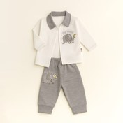 تصویر ست بلوز شلوار نوزادی مدل فیل 