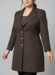 تصویر کت زنانه اداری کرپ رز سلین 