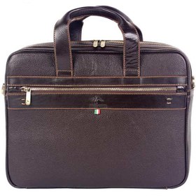 تصویر کیف اداری قهوه ای چرم بارز Charm Barez مدل DL74.1 