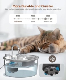 تصویر آبخوری خودکار سگ و گربه برند KOOGMOON مدل sus 304 - 3L 108 OZ pet water fountain stainless steel Design