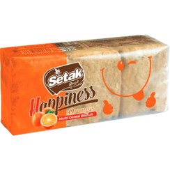تصویر بیسکویت با غلات کامل پرتقالی Happiness ستاک (200 گرم) 