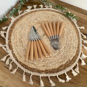 تصویر کارد و چنگال بامبو 