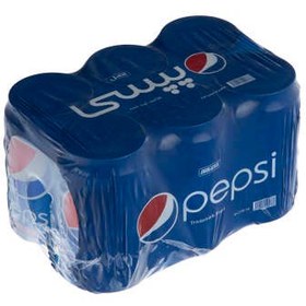 تصویر نوشابه گاز دار قوطی با طعم کولا پپسی - 330 میلی لیتر بسته 6 عددی ا Pepsi Carbonated Cola Beverage - 0.33Lit Pack of 6 Pepsi Carbonated Cola Beverage - 0.33Lit Pack of 6