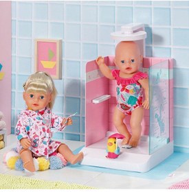 تصویر دوش حمام با ورودی برای عروسک‌های ۴۳ سانتی‌متری برند baby born Bath Walk-In Shower for 43cm Dolls