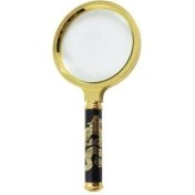 تصویر ذره بین مدل magnifier طلایی 90 میلیمتری 