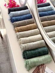 تصویر شال چهارخونه لمه 