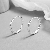 تصویر 0355. گوشواره نقره مدل حلقه ای تراشدار 