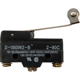 تصویر میکروسوئیچ اهرمی قرقره دار مدل Z-15GW2-B 