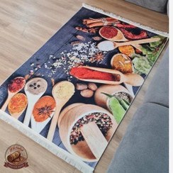 تصویر فرش آشپزخانه طرح ادویه ها کد K103 