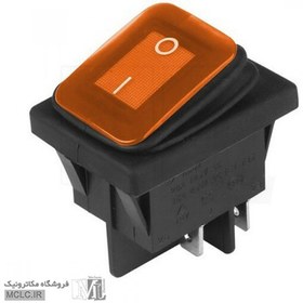 تصویر کلید راکر واترپروف چراغدار بزرگ نارنجی 