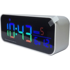 تصویر ساعت رومیزی ال ای دی مدل LED CLOCK PT-6797BW 