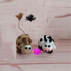 تصویر عروسک گاو بافتنی 