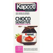 تصویر کاندوم نازک با طعم شکلات کاپوت 12 عددی Condom choco sensitive kapoot 12pcs