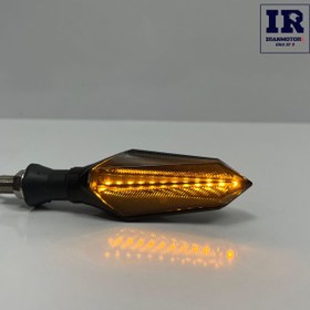 تصویر چراغ راهنمای موتور سیکلت خطی زرد turn signal 